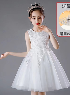 六一儿童纱裙幼儿园舞蹈表演公主裙男女童白红色蓬蓬大合唱演出服