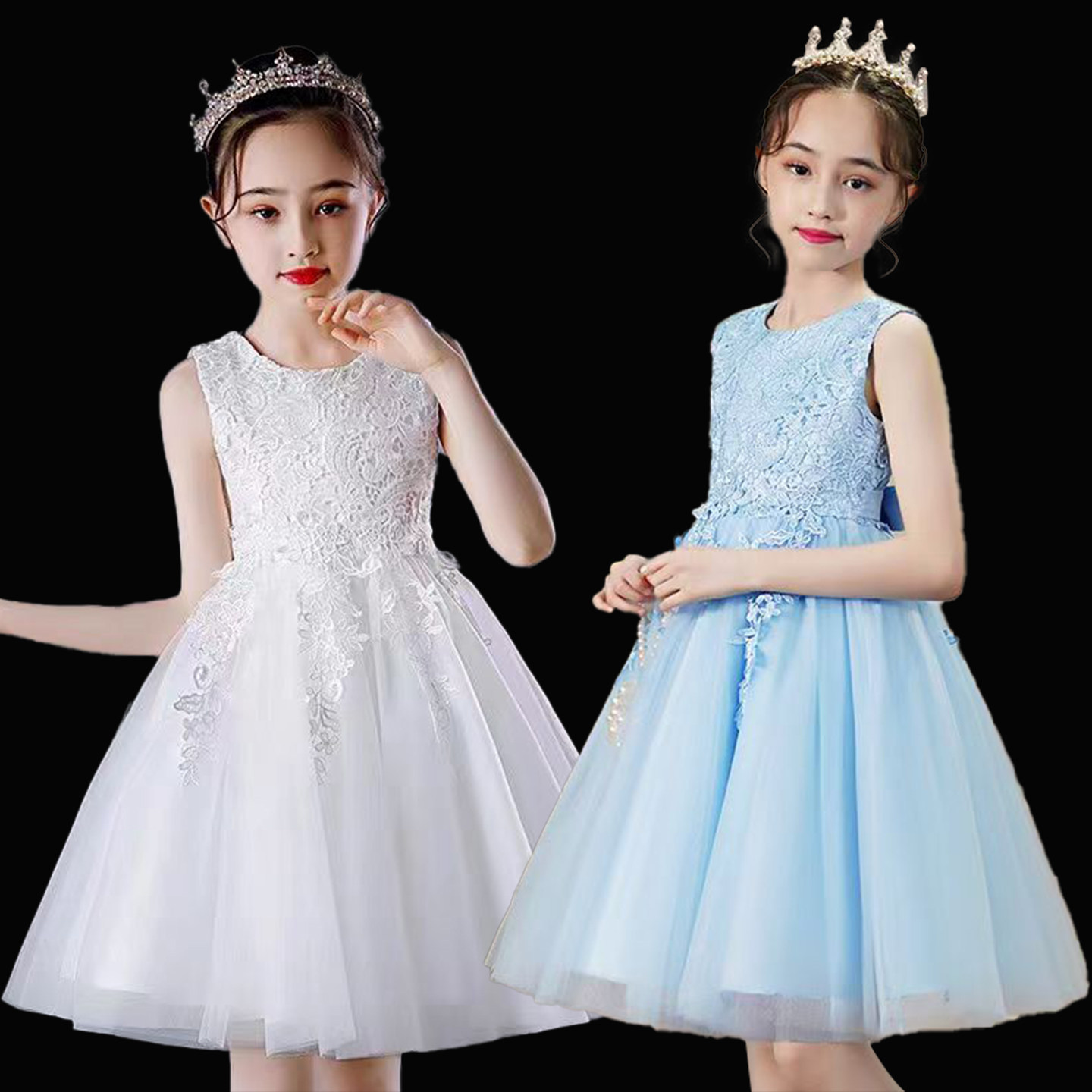 六一儿童合唱演出服男女童朗诵女童公主裙幼儿园舞蹈表演服蓬蓬裙