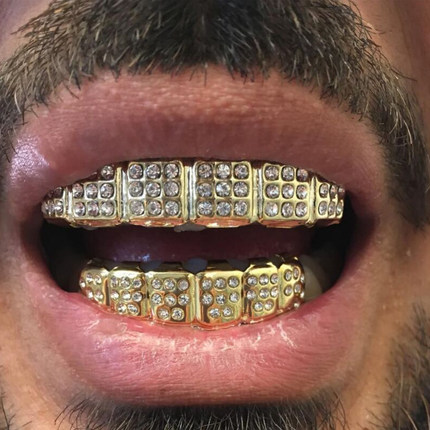抖音万圣节嘻哈镀金牙套自杀小队小丑hiphopgrillz说唱表演TEETH