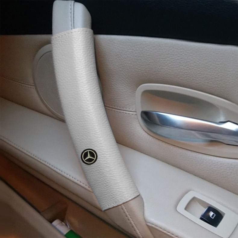 适用奔驰E级S级A级V级R级GLS GLE ML350门把手套内门扶手套真牛皮