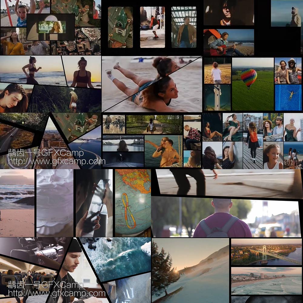 FCPX插件 59个图片视频分屏预设 Final Cut Pro X