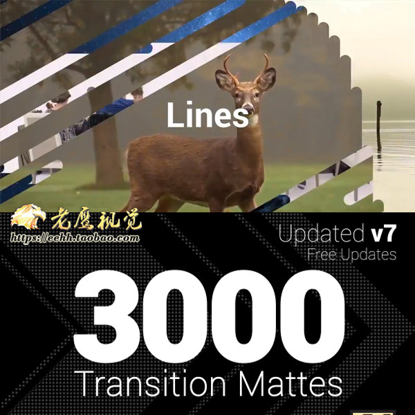 3000个超级简洁时尚图形遮罩转场视频素材(AE/PR/FCPX/Vegas等)