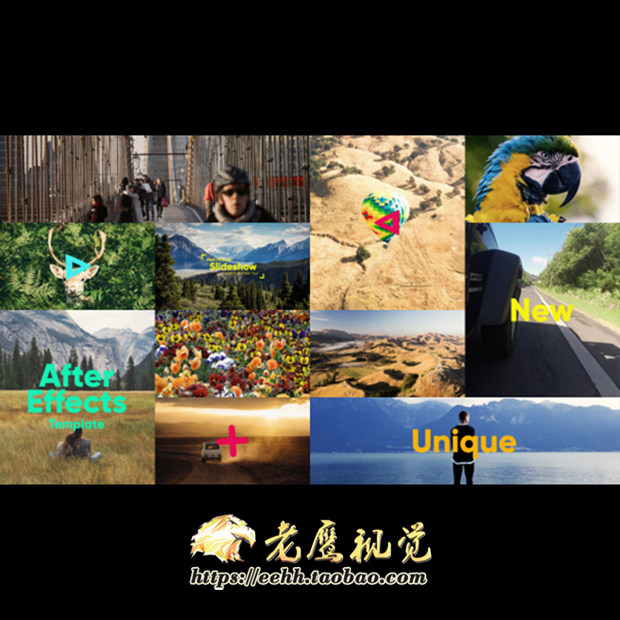 时尚彩色活泼 多照片夏日企业品牌活动旅游视频短片头广告 AE模板