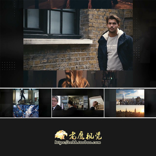 PR模板 时尚大气简洁 快节奏快剪画面分屏转场视频展示短片头广告