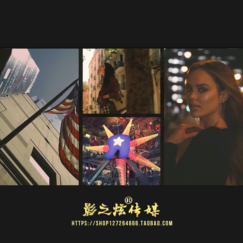 PR模板 多画面分屏切换照片幻灯片展示 时尚动感视频企业宣传片