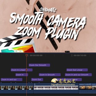 FCPX插件-12组摄像机目标点平滑变焦缩放效果Smooth Camera Zooms