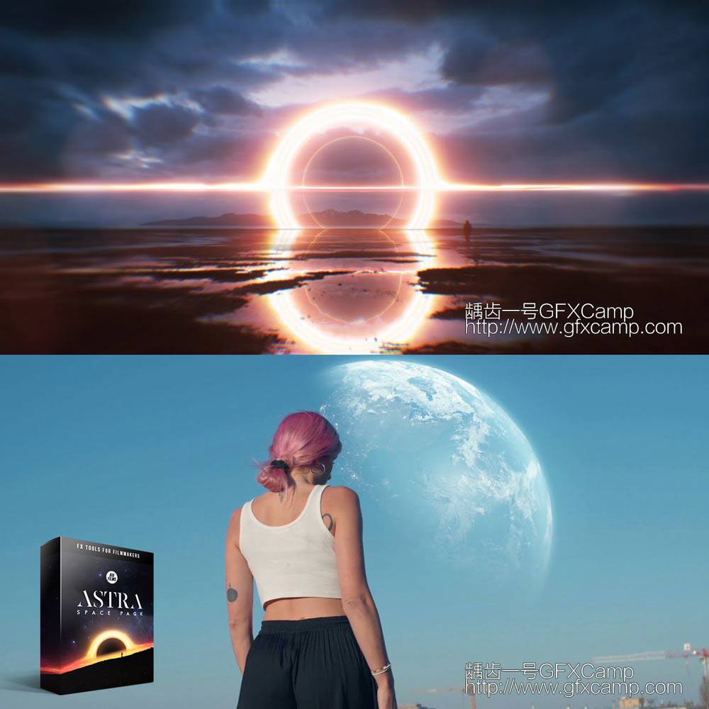 超现实科幻星球地球行星陨石黑洞星云4K图片视频合成素材透明通道