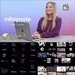 FCPX插件 95个信息数据图片展示文字标题排版动画预设 mKeynote