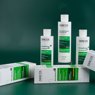 拍2送气囊梳！vichy薇姿绿标洗发水DERCOS去屑清爽洗头清洁控油