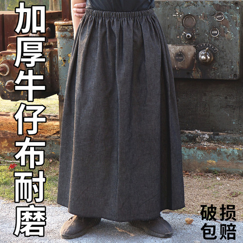 加厚耐磨牛仔围裙干活耐脏