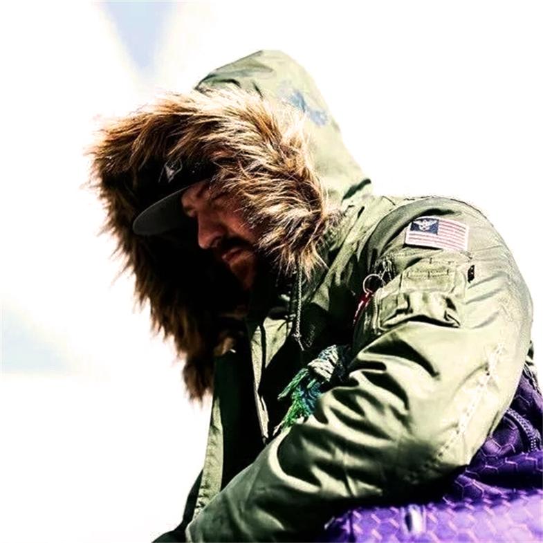 老美订单!冬季户外防寒外套大衣男Alpha冬装棉服N3B长款高山服