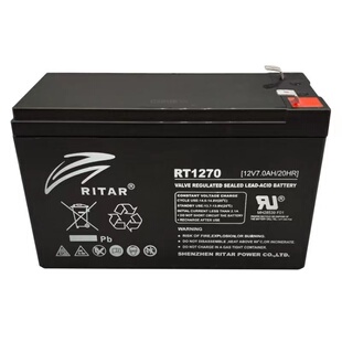 RITAR瑞达RT1270备用蓄电池12V7AH通力迅达电梯平层应急照明电源
