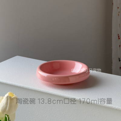 陶瓷材质宠物碗釉下彩可加热