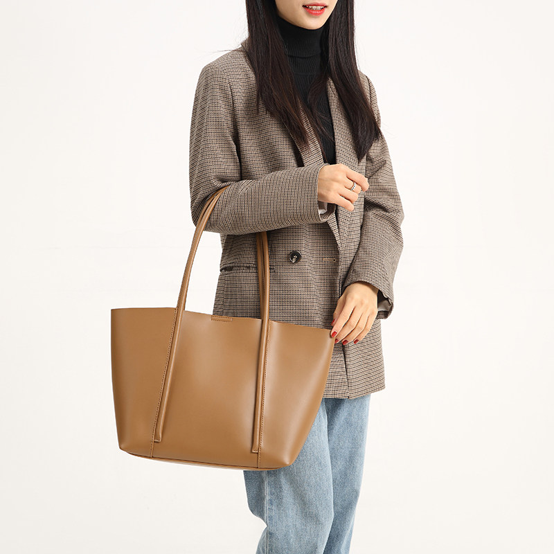 2024新款真皮女包托特包手提大包牛皮上班通勤单肩包女大容量电脑