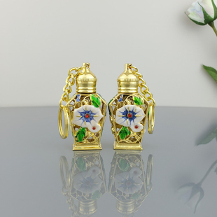 迪拜高档复古精油瓶空瓶3ml香精瓶玻璃便携香水瓶色料分装瓶摆件