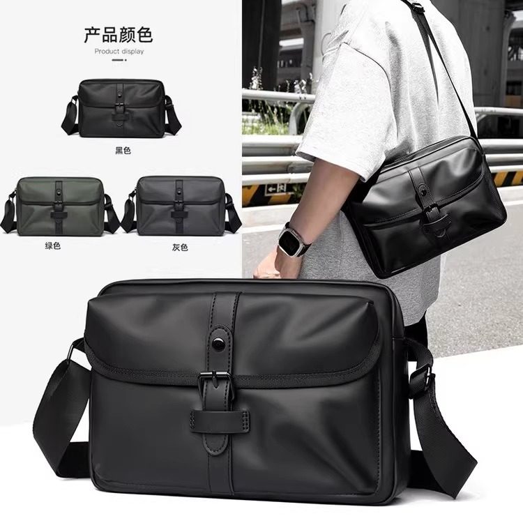 香港品牌新款牛津布斜挎包男士轻便商务单肩包邮差包斜挎小背包男