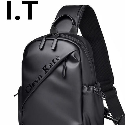 香港品牌新款男包大容量单肩包时尚防水小背包男士胸包休闲斜挎包