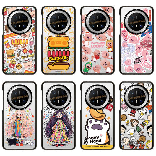 CASEOOTD lulu猪汉堡卷发女孩适用华为mate80Pro max手机壳Mate 70/60Pro+透明防摔磁吸保护套卡通可爱
