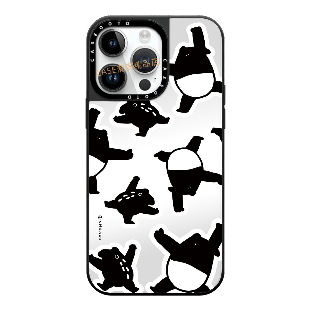 CASEOOTD插画莱莫黑色火山马来貘适用于苹果17Pro手机壳iPhone17 16Pro Max12 13 14 15Pro/plus Air保护套