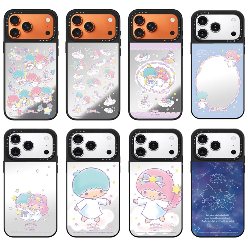CASEJiAK双子星可爱KiKi和LaLa适用于苹果17pro max手机壳iPhone17 16Pro Max12 13 14 15Pro/plus防摔保护壳