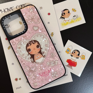 CASEOOTD新款呆萌yuy小玉女孩适用于苹果17Pro手机壳iPhone17 16Pro Max12 13 14 15Pro/plus Air防摔保护壳