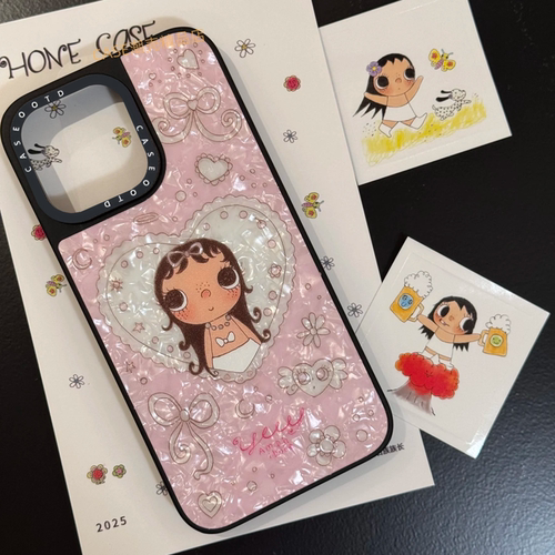 CASEOOTD新款呆萌yuy小玉女孩适用于苹果17Pro手机壳iPhone17 16Pro Max12 13 14 15Pro/plus Air防摔保护壳