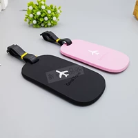 Тэг чемодана с багажом, простые самолеты креативные пассажирские пассажиры, название метки и названия имени на этикетке.