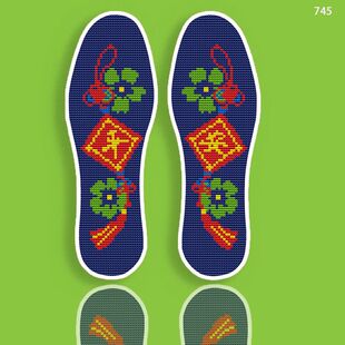 买5送1新款加厚十字绣鞋垫棉布手工自己绣带针线半成品平安吸汗