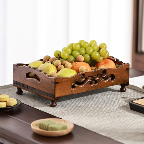 泰国复古实木果盘家用客厅茶几