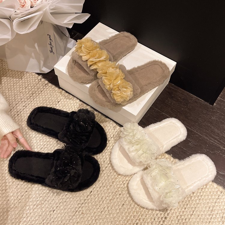 轻便室内用棉拖鞋女秋冬新款甜美