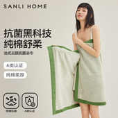 三利5A抗菌纯棉浴巾2025新款 女吸水速干高级家用情侣 全棉大人男款