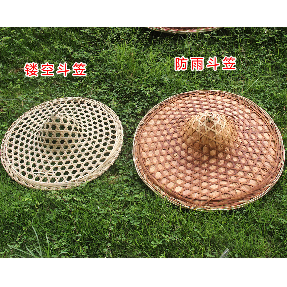 复古双层防雨舞蹈斗笠帽图片
