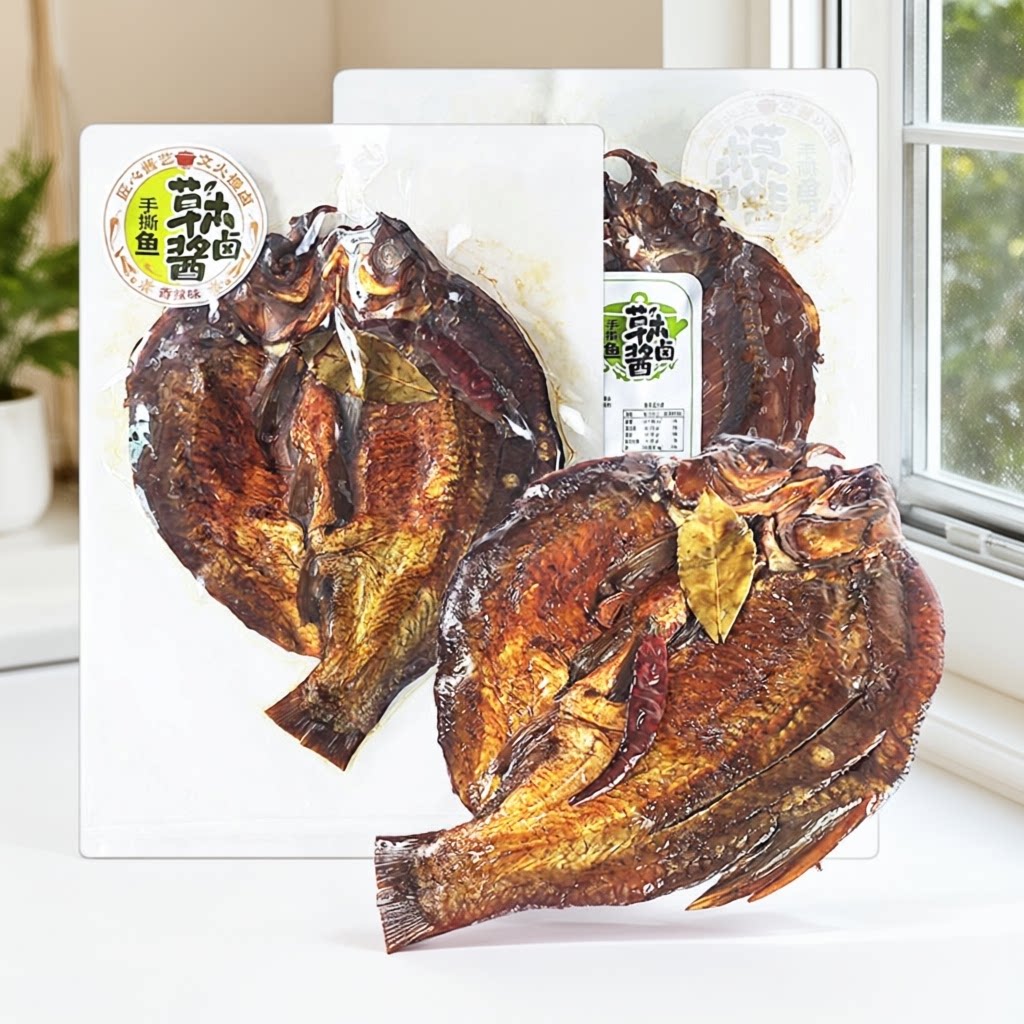 湖南俏仔手撕鱼即食小吃休闲麻辣鱼熟食香辣手撕酱板鱼解馋小零食