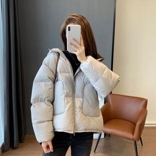 保暖防风防水面料 大朵绒蓬松抗寒90白鹅绒连帽加厚羽绒服23冬季