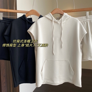 AMR UU◆神仙套装 凉感舒适宽松显瘦连帽卫衣短袖阔腿裤女夏新款