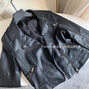 显瘦气质耐穿 特价 帅气百搭 不到100惊喜 pu皮衣女秋 回馈