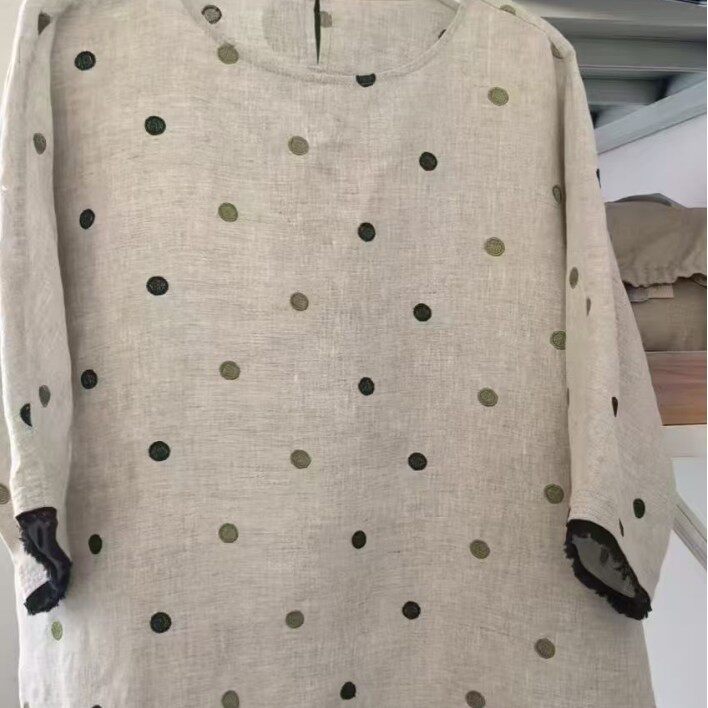 七分袖休闲风汉麻新款玛林款夏