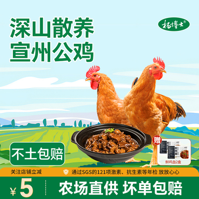 杨博士宣州鸡深山散养土鸡农家小公鸡皖南宣州公鸡新鲜整只红烧