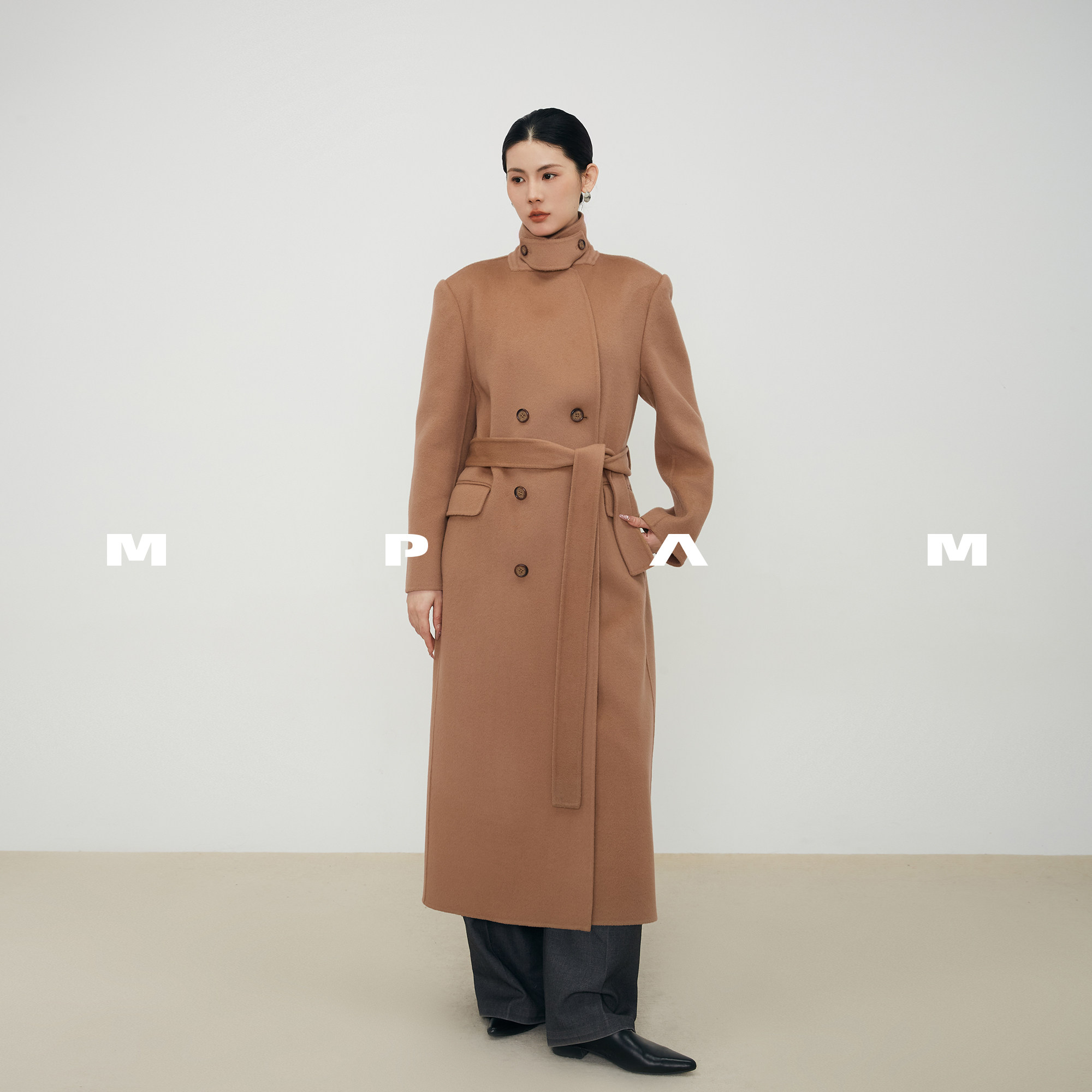 【MPAM】高支2026年秋冬新款双面呢羊毛大衣女韩版宽松长款960店