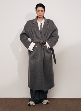 MPAM羊毛大衣女秋冬宽松高级感赫本风外套