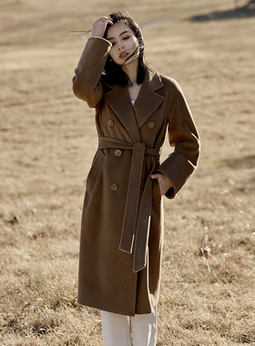 【年终粉丝回馈】双面呢大衣女秋冬季高端中长款赫本风外套