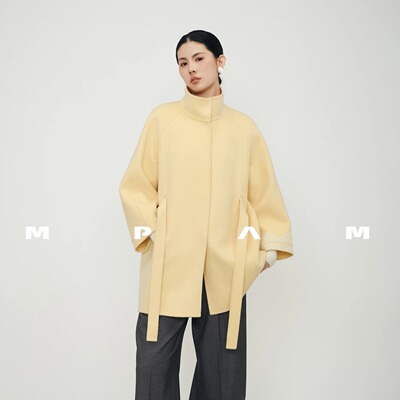 【姐姐衣橱】MPAM2026年秋冬新款双面山羊绒大衣女百搭外套977
