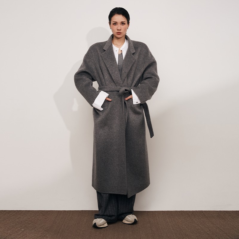 MPAM双面羊毛大衣女2025秋冬新款韩系宽松高级感赫本风外套【新】