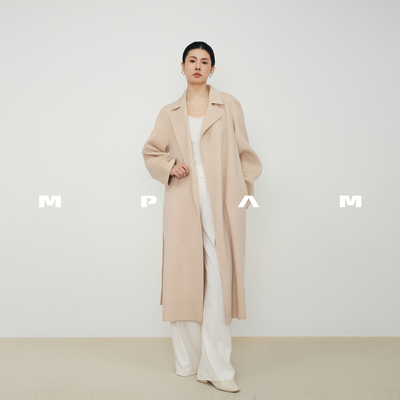 【MPAM】秋冬新款双面羊毛呢大衣中长款958店铺
