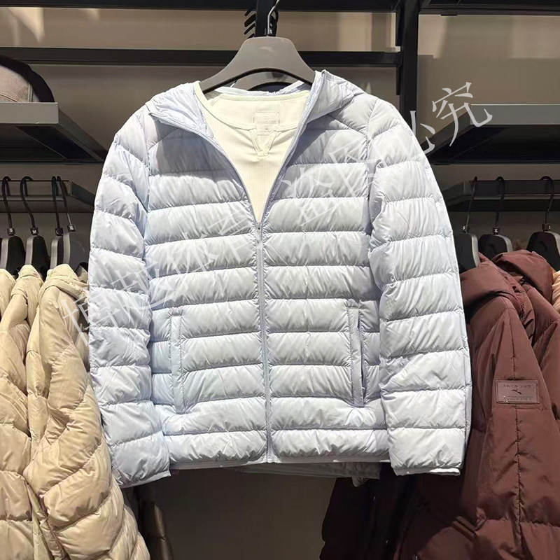 安踏防泼水修身女士连帽羽绒服2025冬新款通勤外套上衣162547901