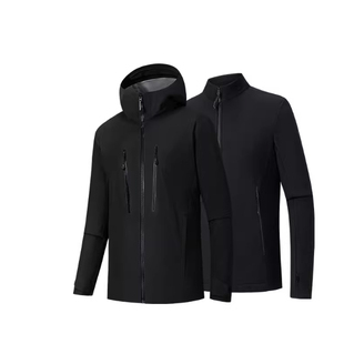 安踏冠军户外冲锋衣男装山锋抓绒三合一徒步梭织两件套152540614