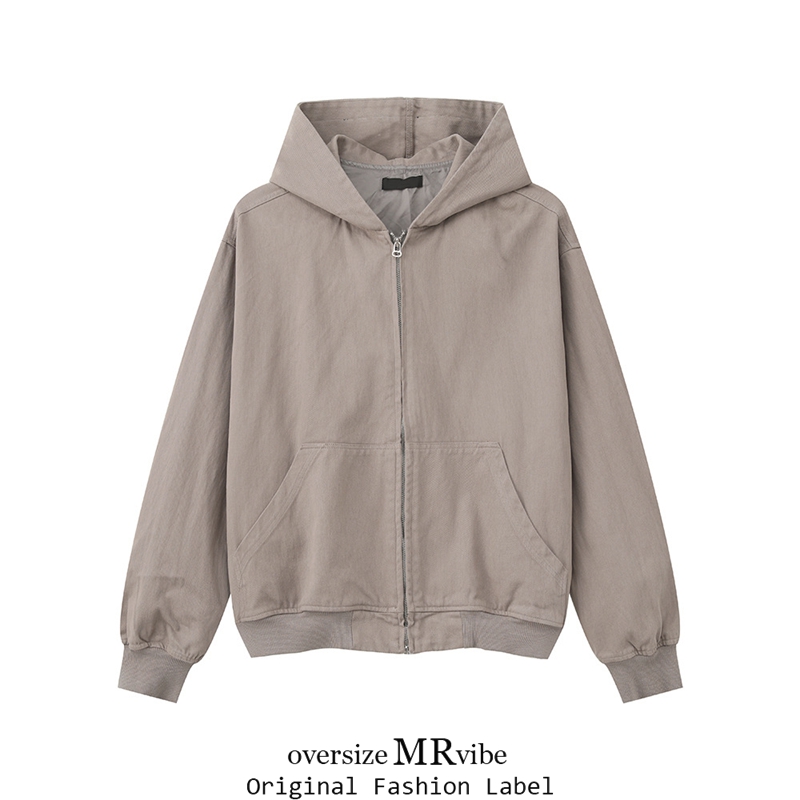 MR原创秋冬轻熟风个性拼接logo连帽短款外套纯色简约风长裤套装潮
