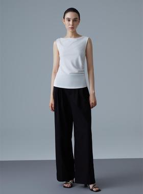 奥地利兰精莫代尔澳大利亚有机长绒棉美国莱卡氨纶一字领上衣