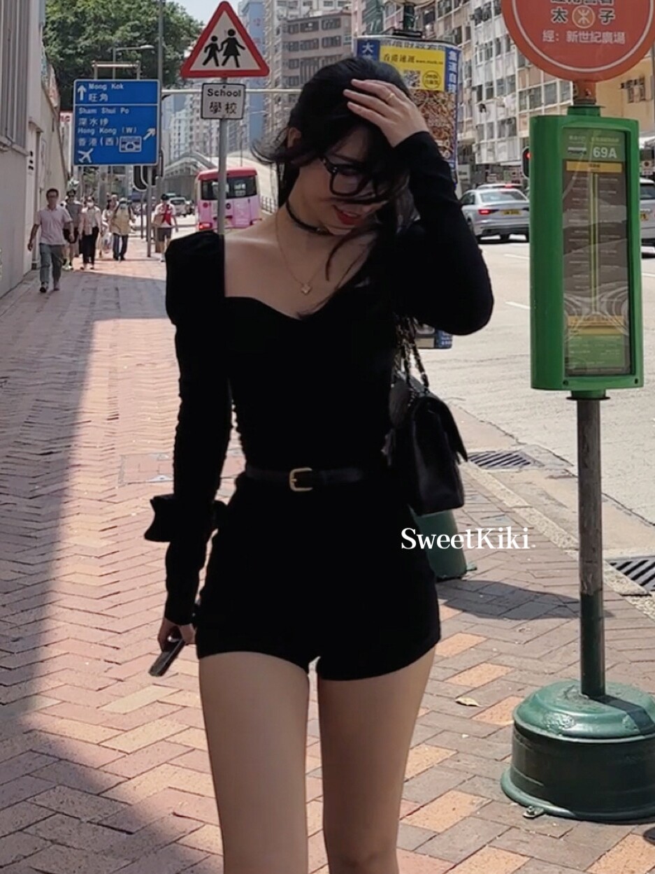 SWEETKIKI SHORTS ARE A GREAT MATCH  SUPER HOT PANTS STRETCH DENIM SHORTS HIGH-WAISTED STRAIGHT-LEG SLIM WOMAN