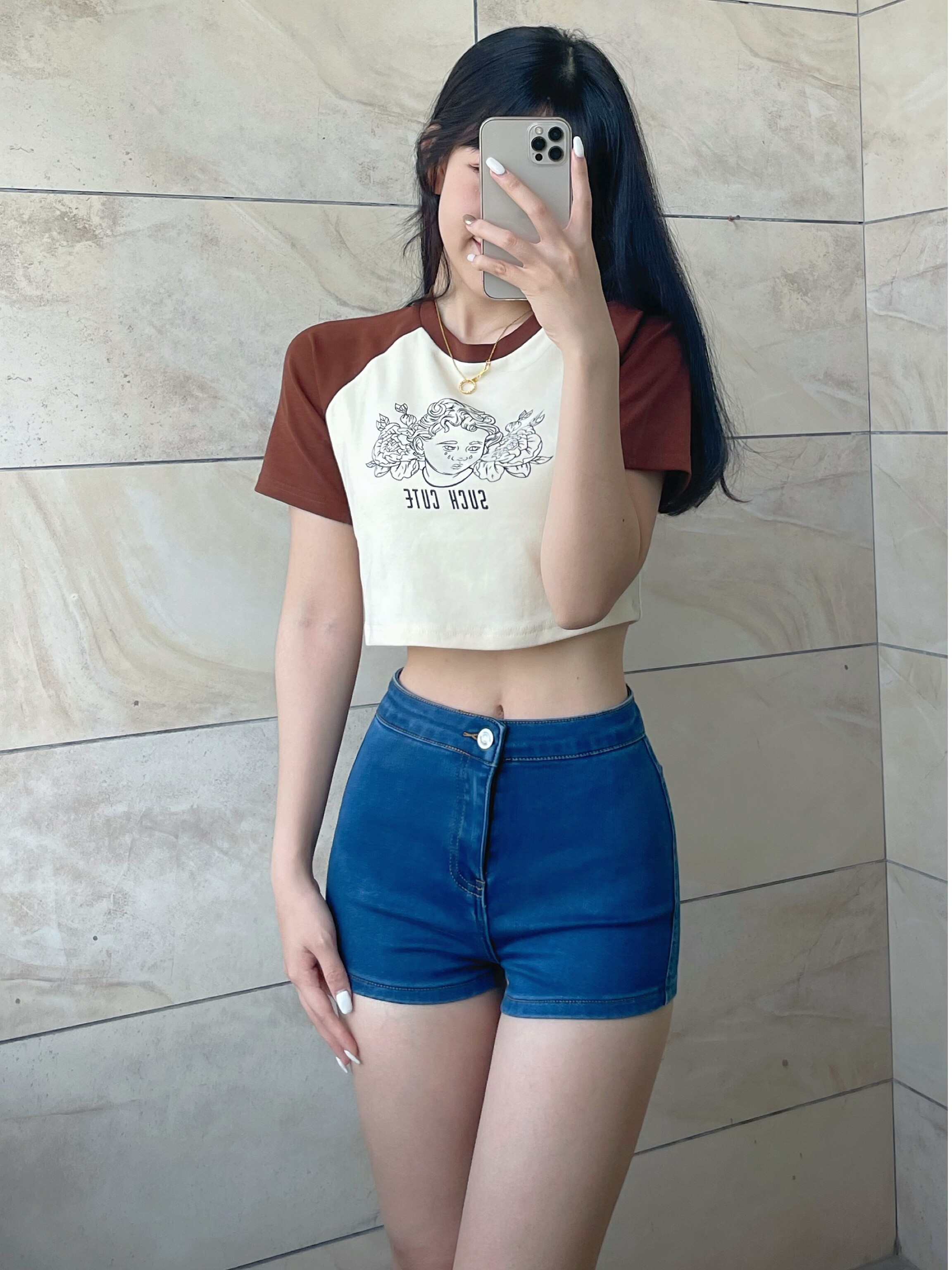SWEET KIKI AMERICAN RETRO EUROPEAN AND AMERICAN HOT GIRL SLIM SLIM STRETCH DENIM SHORTS HIP HIGH WAIST HOT PANTS